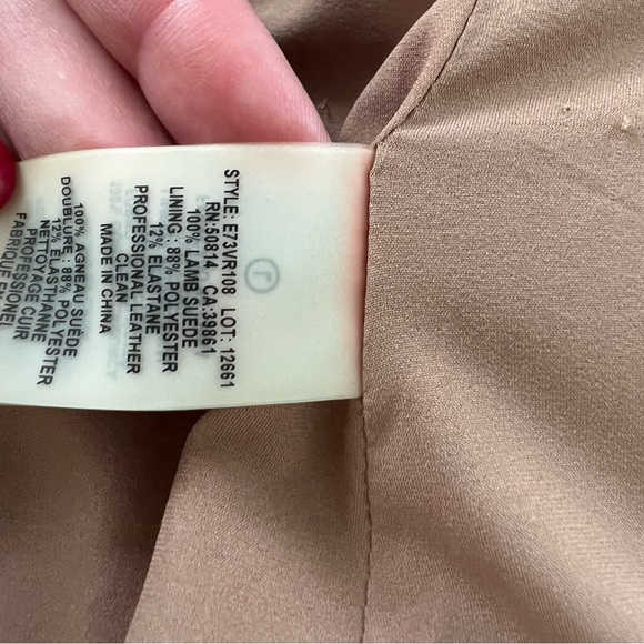 Elie Tahari Suede Moto Jacket - Picture 6 of 10